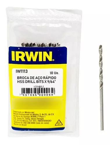 BROCA AÇO RÁPIDO 9/64 IRWIN  C10