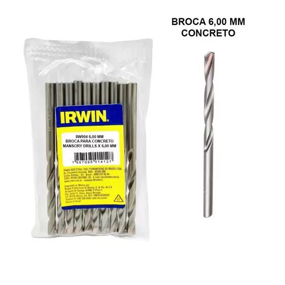 BROCA VIDEA CONCR/PED. 6,0MM IRWIN C10