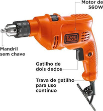 Carregar imagem no visualizador da galeria, Furadeira Impacto.3/8(10mm)  560w 127v Blackdecker
